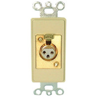 

Comprehensive Single Gang Wallplate Style Insert with XLRF-Solder, Ivory Decora