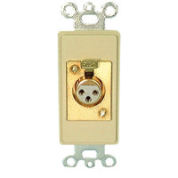 

Comprehensive Single Gang Wallplate Style Insert with XLRF-Solder, White Decora