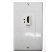 

Comprehensive Single Gang HDMI Female 1 passthru Decora Wall Plate, White