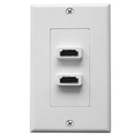 

Comprehensive Single Gang HDMI Female 2 passthru Decora Wall Plate, White
