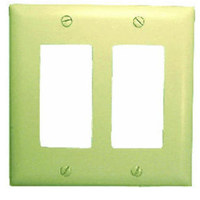 

Comprehensive Double Gang Wall Plate Cover, Ivory Decora