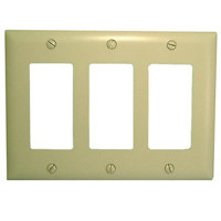 

Comprehensive Triple Gang Wall Plate Cover, White Decora