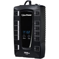 

CyberPower Intelligent LCD AVRG750LCD 12 Outlet 750VA 450W Surge Protection and Battery Backup UPS System
