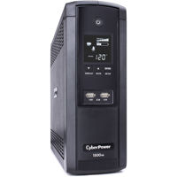 

CyberPower Intelligent LCD BRG1500AVRLCD 12 Outlet 1500VA 900W Surge Protection and Battery Backup Mini-Tower UPS System