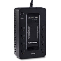 

CyberPower ST625U 8-Outlet Compact Standby UPS with 2x USB Type-A Ports, 625 VA / 360W Power