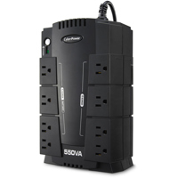 

CyberPower Standby Series CP550SLG 550VA / 330W Simulated Sine Wave UPS, 8 Outlets / USB Port