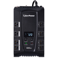 

CyberPower CP825LCD Intelligent LCD 825VA / 450W Simulated Sine Wave UPS, 8 Outlets / USB Port