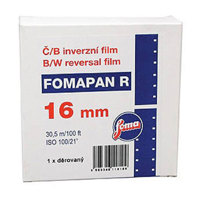 

Foma Fomapan R100 16mm One-Edge Perforated Black and White Reversal Film, 30.5m / 100.06' Roll