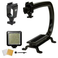 

Cam Caddie Bundle: Scorpion Stabilizing Camera Handle + Support Rig + LED-64 Video Light and Accessory Shoe