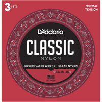 

D'Addario EJ27N Classic Nylon Guitar Strings Set, Normal Tension, 28-43 Gauge, 3-Pack