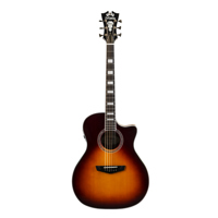 

D'Angelico Guitars Premier Gramercy Single Cutaway Grand Auditorium Acoustic-Electric Guitar, Dark Cherry Burst