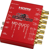 

Decimator MD-DUCC Multi-Definiton Down Up Cross Converter SDI to SDI, HDMI and Analogue Video with 2x AES/EBU and 2x Analogue Audio Outputs