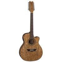 

Dean Guitars Exotica Quilt Ash A/E 12 String Semi Acoustic Guitar, Rosewood Fretboard, Glossy Natural