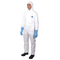 

Tyvek 2XL Coverall with Hood, Elastic Wrists and Ankles, 25 per Case, White