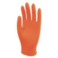 

Panther Guard High-Visibility Powder-Free Nitrile Disposable Gloves, Large, Orange, 100-Gloves