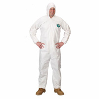 

DiVal DiVal Lakeland Micromax Coverall with Zipper and Hood, 4XL, 25 Count