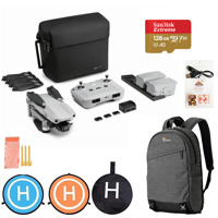 

DJI Mavic Air 2 4K Drone Fly More Combo - Pro Bundle, With 128GB MicroSDXC Card, Firehouse Technology ARC White Strobe, FS Labs 36" Fold Landing Pad, Lowepro Backpack, Cleaning Kit