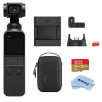 

DJI Osmo Pocket 3-Axis Gimbal Stabilized Handheld Camera - Bundle With PGYTECH Carrying Case for DJI Osmo Pocket, 64GB MicroSDXC U3 Card, DJI Expansion Kit for Osmo Pocket Camera, Microfiber Cloth