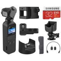 

DJI Osmo Pocket 3-Axis Gimbal Stabilized Handheld Camera - Bundle With DJI Expansion Kit for Osmo Pocket Camera, Froggi G03 1/4" Adapter Multifunctional Expanding, Microfiber Cloth