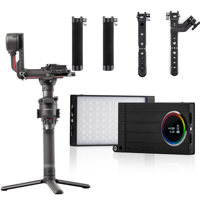 

DJI RS 2 Gimbal Stabilizer Bundle with DJI R Twist Grip Dual Handle, Flashpoint M1 RGB Creative Light