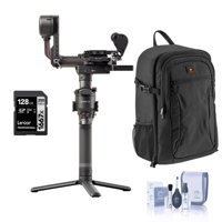 

DJI RS 2 Gimbal Stabilizer Pro Combo Bundle with Backpack, 128GB SD Card, Cleaning Kit