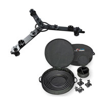 

Digital Juice Orbit Dolly, Camera Tracking Device, 3" (76mm) Polyurethane Casters - Bundle With Digital Juice FlexTrac & Wheel System for Orbit Dolly