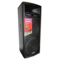 

DJ Tech VEGAS series Passive 3-Way Professional Speaker System with Dual 18" Woofers, Titanium Compression Tweeter and Metal Handles and Wheels, Single