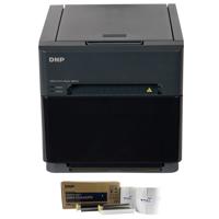 

DNP QW410 4.5" Dye Sublimation Printer, 300x300 dpi, 190 4x6" Prints Per Hour - With DNP QW410 Printer Media, 4 x 6"