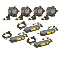 

Dedolight KA24-4 Master Four Light 150W/24V Tungsten Kit, 230V, Includes 4x DLH4 Light Head, 4x DT24-1 Dimmable Electronic Power Supply and 4x DBD8 Barn Door