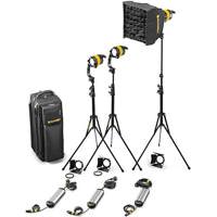 

Dedolight Daylight LED 3-Light Basic Kit (AC Operation), Includes 3x Mobile DLED4.1-D LED Light Head, Mini Softbox, 3x Light Stand, DSC1/1-200 Soft Case