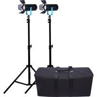 

Dracast Fresnel BoltRay 600 60W LED Bi-Color 2-Light Kit, Includes 2x 4-Way Barndoors, 2x Diffusion Filter, 2x U-Shaped Mounting Yoke, 2x Remote Control and 2x Soft Nylon Carrying Case
