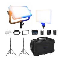

Dracast Webcast Plus Bi-Color 2-Light Kit with 1x LED500 Plus Light, 1x LED200 Plus On-Camera Light, Stands, Batteries, and Power Supplies