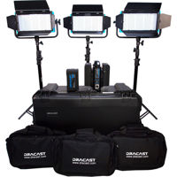 

Dracast Location LED500 Plus Tungsten 3-Light Kit, Includes 3x 90SC Li-Ion Batteries, Dual Charger Kit, 3x Light Stands and Hard Case