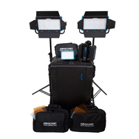 

Dracast Interview Pro Series Tungsten 3-Light Kit with V-Mount Battery Plate, Includes 2x LED500 Pro LED Light, 1x LED160A Pro On-Camera LED Light, 2x 90Wh Li-Ion Battery, 2x Light Stand, 2x Barndoor, 2x Filter Frame