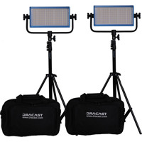 

Dracast Pro Series Interview Daylight 3-Light Kit, Includes 2x LED500 G-Mount Daylight Lights, 1x LED160A Daylight On-Camera Light, 2x 8.7' Light Stands, 2x G-Mount Batteries & Hard Kit Case
