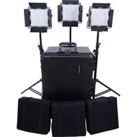 

Dracast Silver Series LED500 Daylight 3-Light Kit, Includes 3x Light Stands, 3x Power Supply, V-Mount Battery Plate and Hard Kit Case