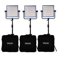 

Dracast Plus Series Daylight 3-Light Complete Kit, Includes 3x LED1000 Plus Daylight LED Lights, 3x DLS-805 Stands & Hard Carrying Case