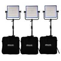 

Dracast Plus Series Studio Tungsten 3-Light Complete Kit, Includes 3x LED1000 Plus Tungsten LED Lights, 3x DLS-805 Stands & Hard Carrying Case