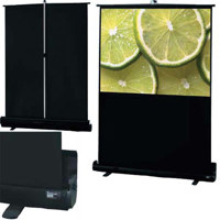 

Draper Traveller Portable Projection Screen, HDTV Format, 27x48", 55" Diagonal, Matte White Surface