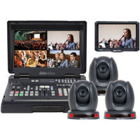 

Datavideo HS-1600T Mobile Studio Kit, Includes HS-1600T 4-Ch Video Streaming Studio, 3x PTC-140T 2.07MP Camera, HC-800 Case & TLM-700K 7" LCD Monitor