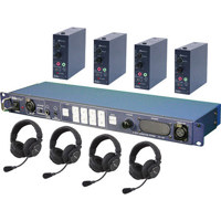 

Datavideo ITC-100 Intercom Base Station, Includes 20m (65') Cables, Belt Packs, Tally Lights for 4 Users and 4 x HP-2A Headsets