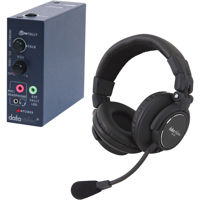 

Datavideo ITCSL-HP2K Intercom Accessory Set for Intercom Systems, Includes HP2 Headset, ITC-100SL Beltpack, TD-LT Tally Light, CB-3 65' (20m) Cable