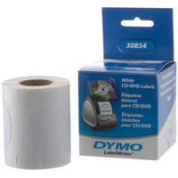 

Dymo White Self-Stick CD/DVD Label, 2-1/4" Diameter, Box of 160 for Label Printers