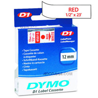 

Dymo 45014 1/2" 23 Feet Red on White Tape for LabelMANAGER, LabelPoint Printers