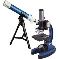 

ExploreOne Apollo 40mm Refracting Telescope and 900x Microscope Set with Case, for Children