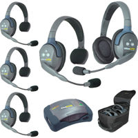 

Eartec HUB541 Hub Mini Duplex Base 5-Person System, Includes 4x Single Headset, Double Headset