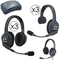 

Eartec HUB733MXD Hub Mini Duplex Base 7-Person System, Includes 3x UltraLITE Single Headset, 3x UltraLITE Double Headset, Max4G Double Headset