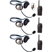 

Eartec SC-1000 3-User Two-Way Radio System with 3x Monarch Inline PTT Headsets