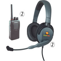 

Eartec Scrambler SC-1000 UHF 2-User Two-Way Radio System with Max 4G Double Inline PTT Headset