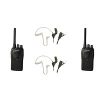 

Eartec 2 Pack Scrambler SC-1000PLUS Simplex Wireless 2-Way Radio with Li-Ion Battery - With 2 Pack Eartec SST Light-weight Inline PTT Headset with Lapel Mic